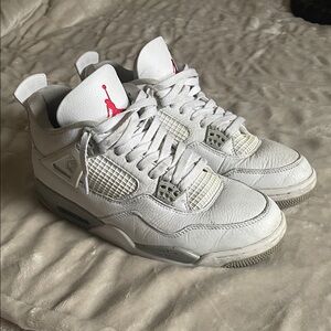 Jordan White and Red Athletic Shoes